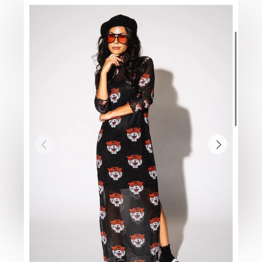 DRESSED IN LALA Tigress mesh dress